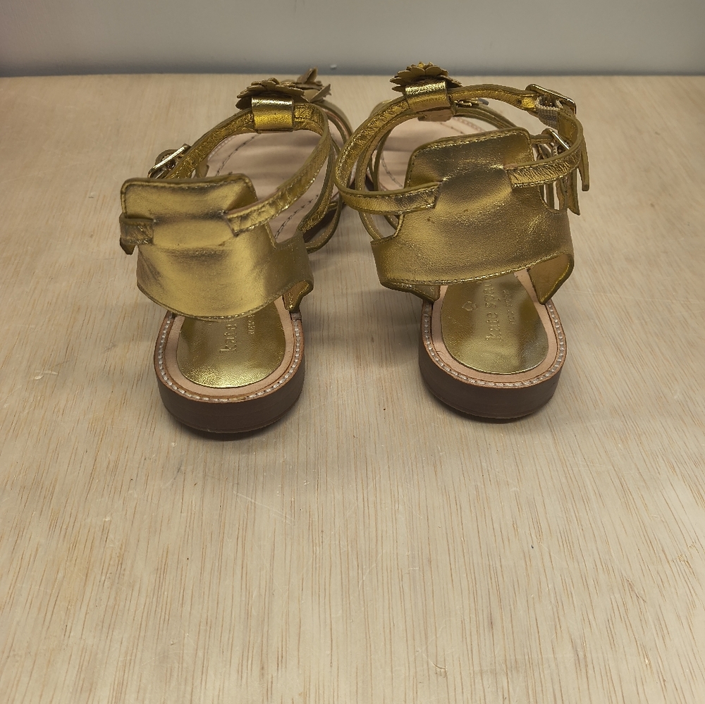 Kate Spade Sadia Gold Sandal Size 8M - Picture 3 of 8